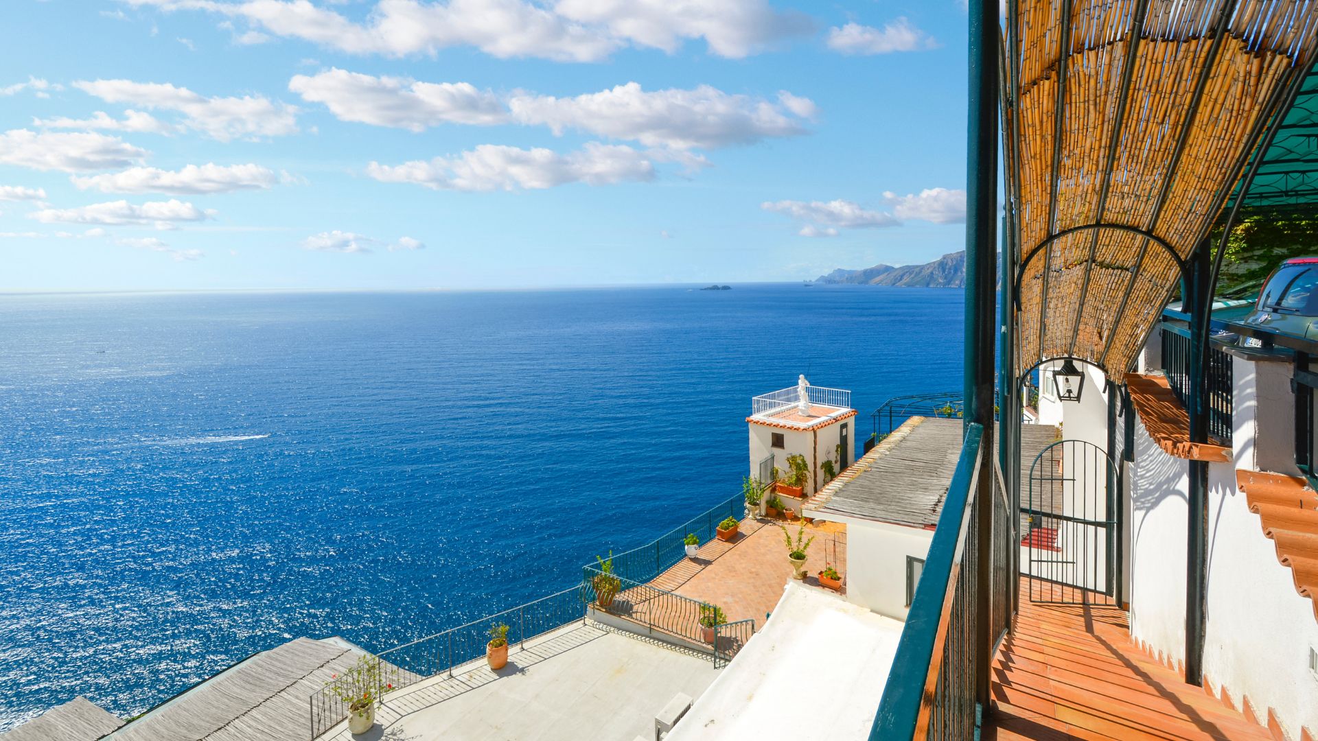 Balcony overlooking a body of water